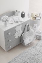 Стаята на детето - Детски скрин Italbaby Fiocco Classic, Бутикова колекция, три чекмеджета, буково дърво масив - 2