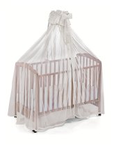 Κούνια κούνιας ItalBaby Fiocco Classic με πέπλο, κεντημένο, γκρι