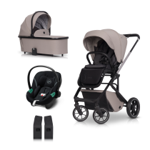 Бебешки колички / Колички 3 в 1 - Детска количка 3 в 1 Cavoe Moi+, елегантна, компактна, с кош и кора за кола Cybex Aton S2 - 1