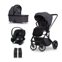 Бебешки колички - Детска количка 3 в 1 Cavoe Moi+, елегантна, компактна, с кош и кора за кола Cybex Aton S2 - 2