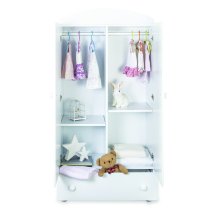Set doua rafturi si suporturi Italbaby pentru dulapuri, albe