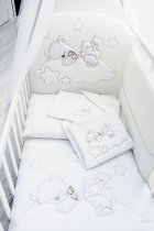 Макси спален комплект Italbaby Sogni D'oro, колекция Boutique, пет части, памук, Dove Grey