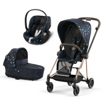 Детска количка 3 в 1 Cybex Mios 3.0 Jewels of Nature, с кош, кора за кола Cloud T