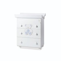  - Детски скрин Italbaby Plush колекция Boutique три чекмеджета с матрак и корито - 2