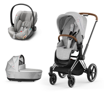 Детска количка 3 в 1 Cybex Priam 4.0 Koi Crystallized, с кош, кора за кола Cloud Z2 i-Size