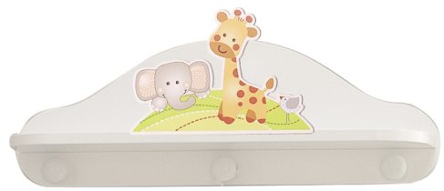 Κρεμαστό ράφι για το παιδικό δωμάτιο Italbaby Gina, Trendy Collection, με ζωάκια