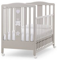 Patut pentru copii Italbaby Baby Re, colectia Trendy, din lemn masiv de fag, rezistent - Choco