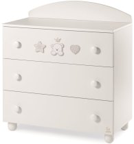  - Детски скрин Italbaby Baby Re, колекция Trendy, три чекмеджета, буково дърво масив - 1