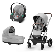 Бебешки колички - Детска количка 3 в 1 Balios S Lux, ново издание, с кош и кора за кола Aton S2 - 2