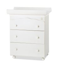 Скрин Italbaby Flash, Колекция Trendy за деца, три чекмеджета, с матрак и корито