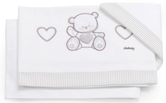 Стаята на детето - Спален комплект Italbaby Baby Jolie - Колекция Trendy, три части, памук - 2