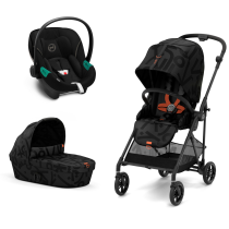 Бебешки колички - Детска количка Cybex Melio Street 3 в 1, ново издание, ултра лека, с количка и кора Aton S2 - 1