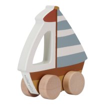Играчки / Wooden toys - Малка холандска FSC дървена лодка  - 1