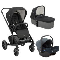 Бебешки колички / Колички 3 в 1 - Детска количка 3 в 1 Joie Chrome, гъвкава, с кош и черупка i-Snug - 2