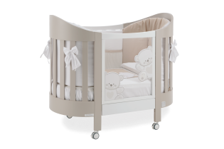 Camera copilului / Patuturi bebe - Patut Italbaby Oval Jolie, Colectia Trendy pentru copii din lemn de fag - 1