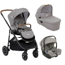 Бебешки колички - Многофункционална детска количка 3 в 1 Joie Versatrax, лесно сгъваема, с кош и черупка i-Gemm  - 1