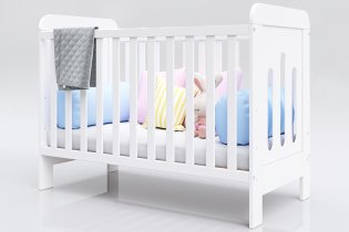  - BabyMatters Giggles Βρεφική Κούνια από Μασίφ Ξύλο 120x60cm & Στρώμα Κοκκοφοίνικα - 2