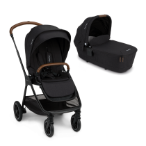 Carucioare copii - Carucior 2 in 1 pentru copii Nuna TRIV Next compact, cu landou Caviar - 1