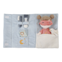 Jucarii / Papusi textile - Set de joaca cu papusa Little Dutch Rosa, din material textil, petrecere in pijamale - 1