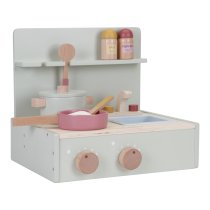 Играчки - Малка холандска мини кухня за деца, изработена от дърво, с аксесоари - 1