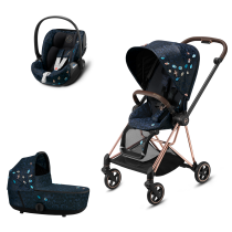 Детска количка 3 в 1 Cybex Mios 2.0 Jewels of Nature, с кош, кора за кола Cloud Z