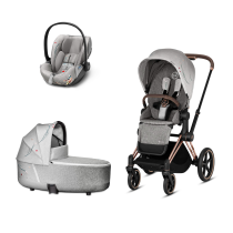 Детска количка 3 в 1 Cybex Priam 3.0 Koi Crystallized, с кош, кора за кола Cloud Z i-Size