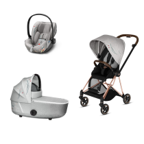 Детска количка 3 в 1 Cybex Mios 2.0 Koi Crystallized, с кош, кора за кола Cloud Z i-size