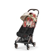 Спортна детска количка Cybex Coya Spring Blossom White, гъвкава, ултракомпактна