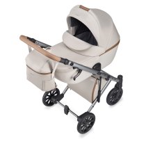Бебешки колички - Детска количка 2 в 1 Anex E/Тип, изработена от екологична кожа - 2