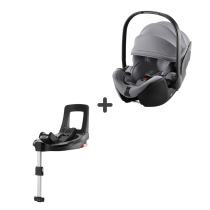 Автомобилна работа - Столче за кола + Isofix база Britax Romer - Baby Safe 5Z2, легнало, ТЕСТВАНО ADAC 2023, 0-13 кг - 1