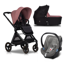 Carucior 3 in 1 pentru copii Cavoe Osis 2.0 multifunctional, cu landou si scoica auto Cybex Aton S2