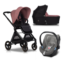 Бебешки колички - Детска количка 3 в 1 Cavoe Osis 2.0 мултифункционална, с кош и кора за кола Cybex Aton 5 - 1