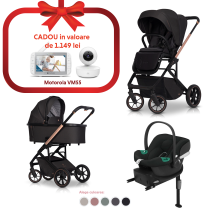 Бебешки колички / Колички 3 в 1 - Промоционален пакет Cavoe Moi+ 4 в 1 + подарък Motorola VM55, предлага се във всички цветови варианти - 1