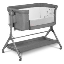Camera copilului / Patuturi bebe - Patut pentru copii Lionelo - Leonie Plus, co-sleeper, pliabil, Grey Stone - 1