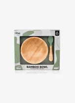  - Комплект купа и лъжица от бамбук Citron, с вендуза - 1