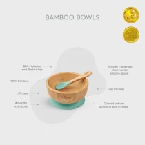 Articole pentru masa - Set castron si lingura din bambus Citron, cu ventuza - 2