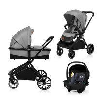 Бебешки колички / Колички 3 в 1 - Детска спортна количка Lionelo - Mika 3 в 1, с аксесоари, с количка и черупка - 1