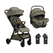 Бебешки колички - Детска количка 2 в 1 NUNA TRVL, Pine, с адаптери TRVL и черупка ARRA Next Pine - 1