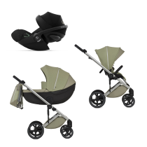 Бебешки колички - Детска количка 3 в 1 Anex Mev, с кош и черупка Cloud G - 2