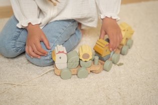 Παιχνίδια / Ξύλινα παιχνίδια - Little Dutch Little Farm Ξύλινο Τρενάκι Στοίβαξης FSC - 2