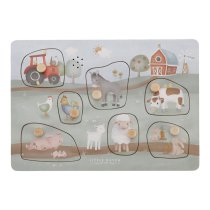 Jucarii - Puzzle din lemn FSC cu sunete Little Dutch - Little Farm - 1