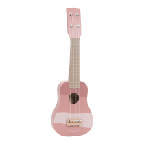 Instrument muzical din lemn Little Dutch, chitara roz