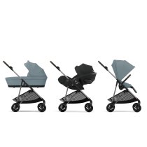 Бебешки колички - Детска количка 3 в 1 Cybex Melio колекция 2024 с кош и кора Cloud G Plus - 2