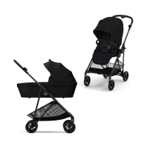 Παιδικά καρότσια - Καρότσι Cybex Melio Carbon 2 σε 1, για παιδιά, έκδοση 2024, με πορτμπαγκάζ, Magic Black - 1