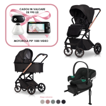 Бебешки колички / Колички 3 в 1 - Промоционален пакет Cavoe Moi+ 4 в 1 + видео подарък Motorola PIP1500, предлага се във всички цветови варианти - 1