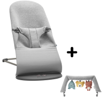 Βρεφική κούνια BabyBjorn Bliss 3D Jersey με μπάρα παιχνιδιών