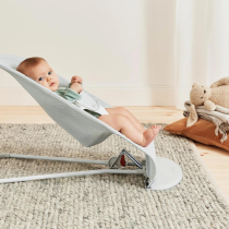 Παιδικές κούνιες - BabyBjorn Balance Soft Ρηλάξ Μωρού Silver & White Mesh - 2