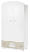 Dulap pentru copii Italbaby Sogni D'oro, colectia Boutique, robust si incapator, Bianco-Choco