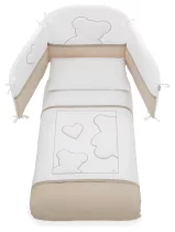 Σετ κλινοσκεπασμάτων Pony Italbaby Matisse, συλλογή Boutique, τέσσερα τεμάχια, κατασκευασμένα από βαμβάκι