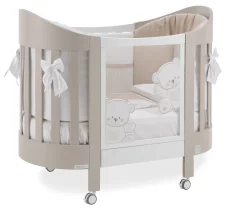 Κούνια Italbaby Oval Jolie, Trendy Collection για παιδιά από ξύλο οξιάς